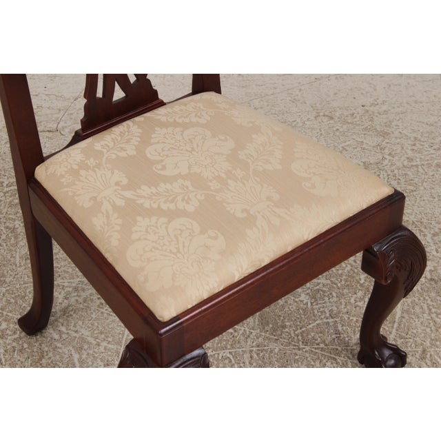 Set of 8 Baker Chippendale Mahogany Dining Room Chairs For Sale - Image 9 of 18