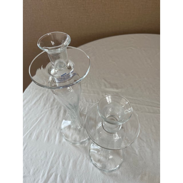 Late 20th Century Royal Limited Polish Crystal Teardrop Candlestick Holders - A Pair For Sale - Image 6 of 6
