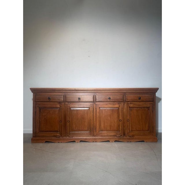 Wood Vintage Wooden Sideboard, India For Sale - Image 7 of 8
