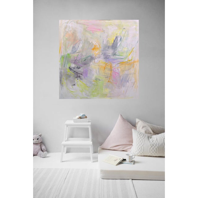 White "Sydney Sunrise" by Trixie Pitts Large Abstract Expressionist Oil Painting For Sale - Image 8 of 13