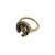 American Vintage 14k Gold and Diamond Horseshoe Ring With Horse Head, Circa 1950 For Sale - Image 3 of 5