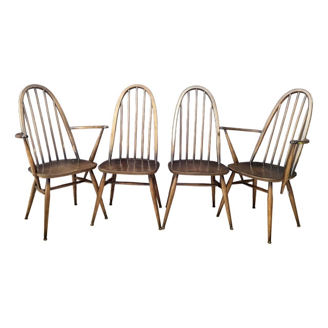 Quaker Windsor Chairs by Lucian Ercolani for Ercol, United Kingdom, 1960s, Set of 4 For Sale