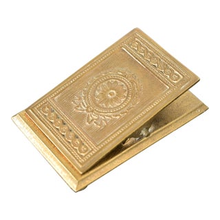 Tiffany Studios New York Adam Pattern Bronze Doré Large Paper Clip For Sale