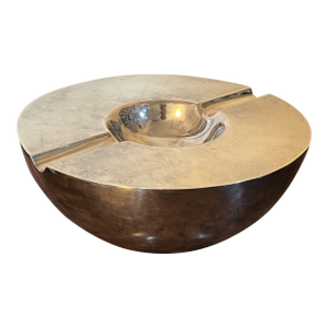 Vintage Art Deco Style Silverplate Orb Cigar Ashtray