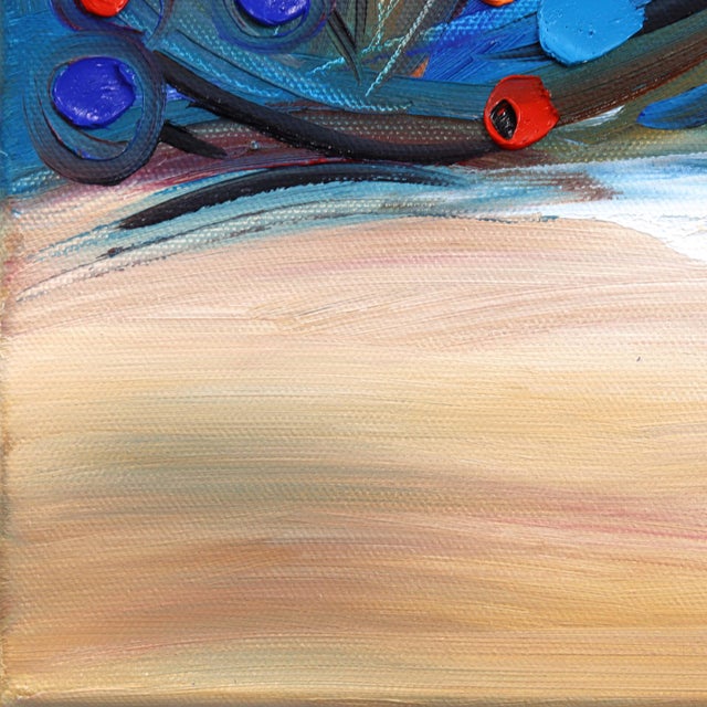The Sea Garden - Colorful Figurative Abstract Textured Impasto Oil Painting on Canvas by Ekaterina Ermilkina For Sale In Los Angeles - Image 6 of 8