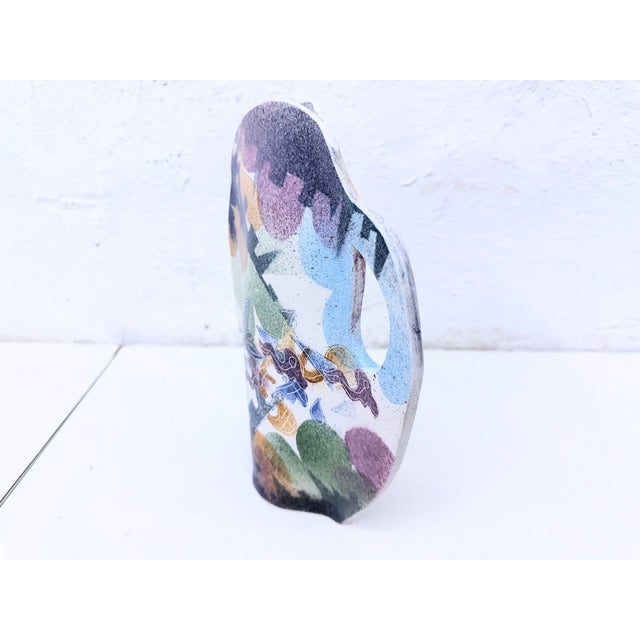 Two pieces by the Slovenian artist duo Jana & Majk from the 1980s/90s: one vase and one bowl, signed on the underside and...