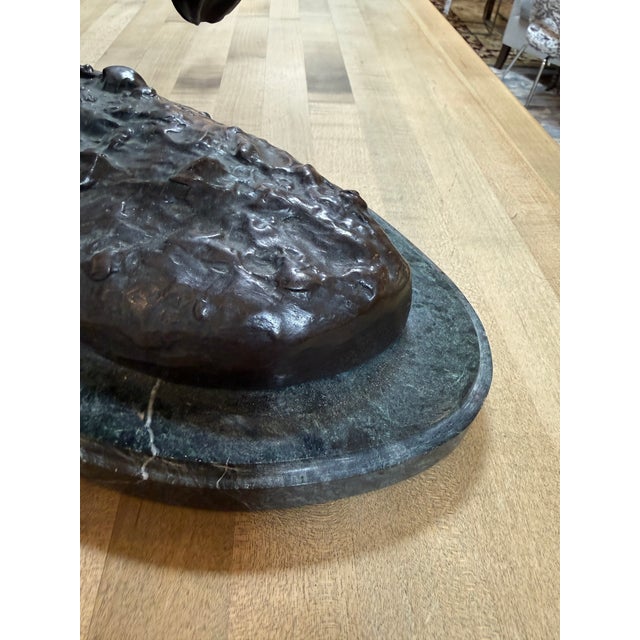 Bronze Fredeic Remington Roman Bronze Cheyenne Statue on Marble For Sale - Image 8 of 12