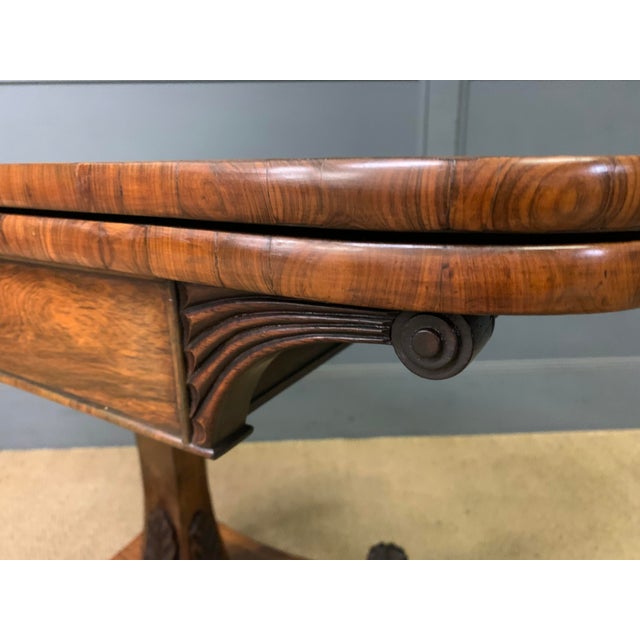 Brown Regency Rosewood Card Table, 1815 For Sale - Image 8 of 17