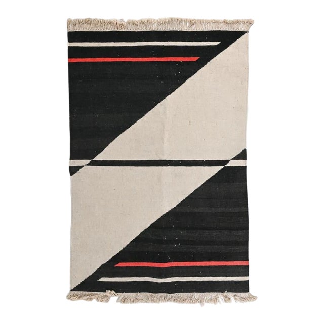 1970's Scandinavian Wool Flatweave Wall Tapestry For Sale