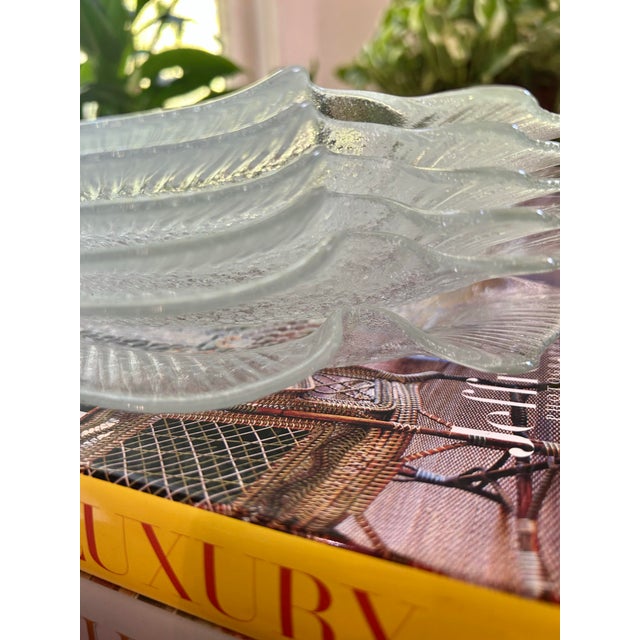 Glass Vintage Arcoroc France “Poisson” Glass Fish Plates - A Set of 6 For Sale - Image 7 of 8