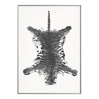 Fine Art Print of Vintage Tiger Animal Skin Illustration by Richard Lydekker. Animal Print For Sale