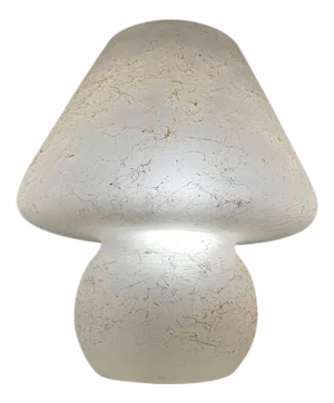 Vintage All-Glass Mushroom Lamp, 1980