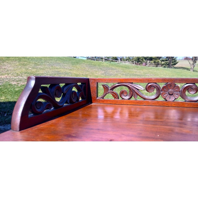 Wood Antique Walnut Eastlake Victorian Chest of Drawers With 6 Drawers 1870s For Sale - Image 7 of 18