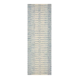 Chris Loves Julia x LoloiChris Ivory / Denim 2'-6" x 7'-6" Runner Rug For Sale
