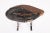 One Slab Living Edge Petrified Wood Console Table W Stainless Stand 52 For Sale - Image 4 of 6