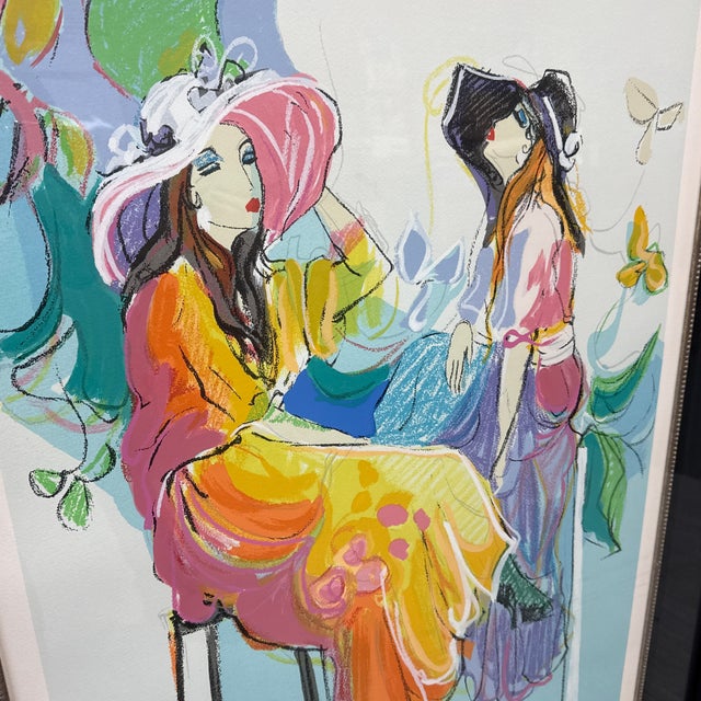 The School of Paris Circa 1994 Isaac Maimon "Les Coquettes I I ", Signed For Sale - Image 3 of 12