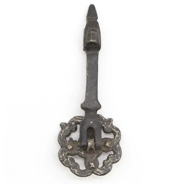 Mid 20th Century Mid 20th Century Vintage Arts & Crafts Hammered Brass Door Pull For Sale - Image 5 of 6