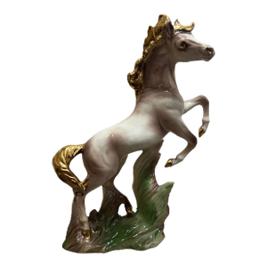 Mid-Century Modern Rearing Horse Sculpture by Marcia of California, Circa 1950s