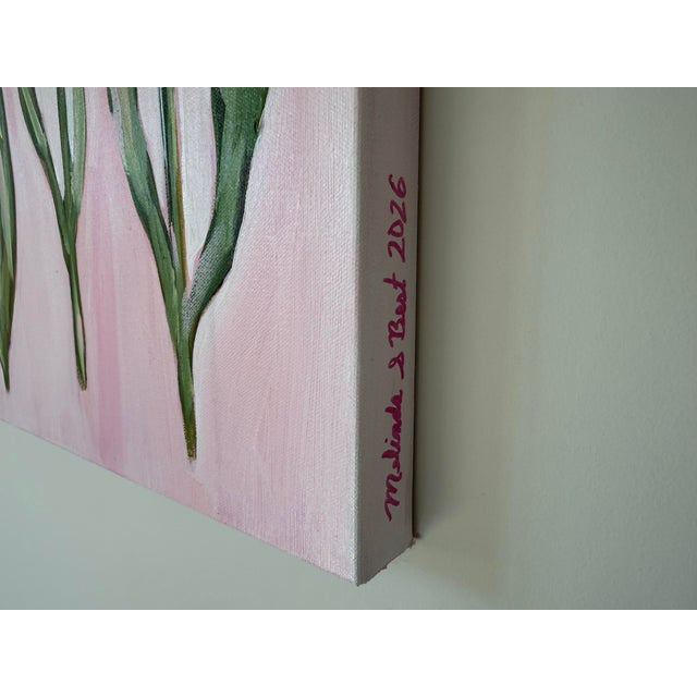 Modern Abstract Folk Art Floral Acrylic Painting, “Morning Blooms,” Framed, Signed, Dated For Sale In Memphis - Image 6 of 7