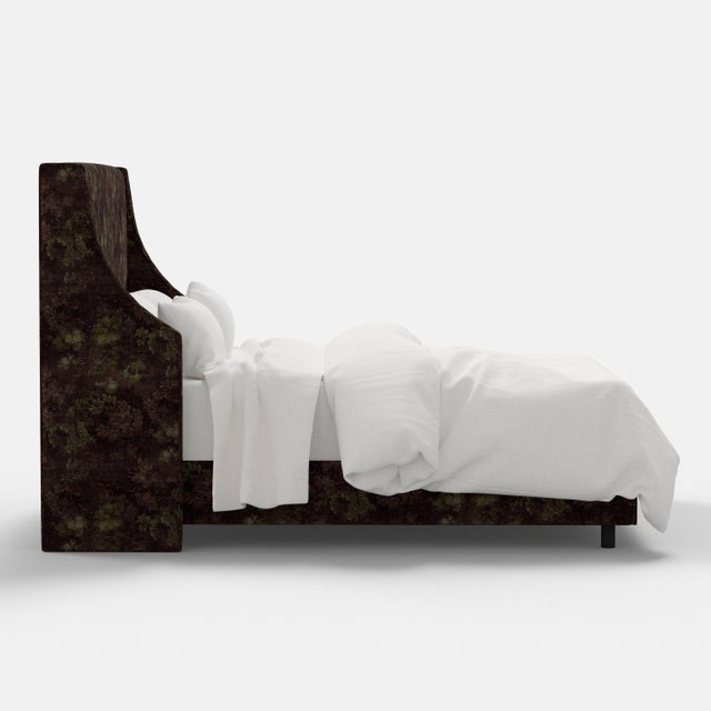 Not Yet Made - Made To Order Holden Wingback Bed in Verdure Merlot, King For Sale - Image 5 of 7