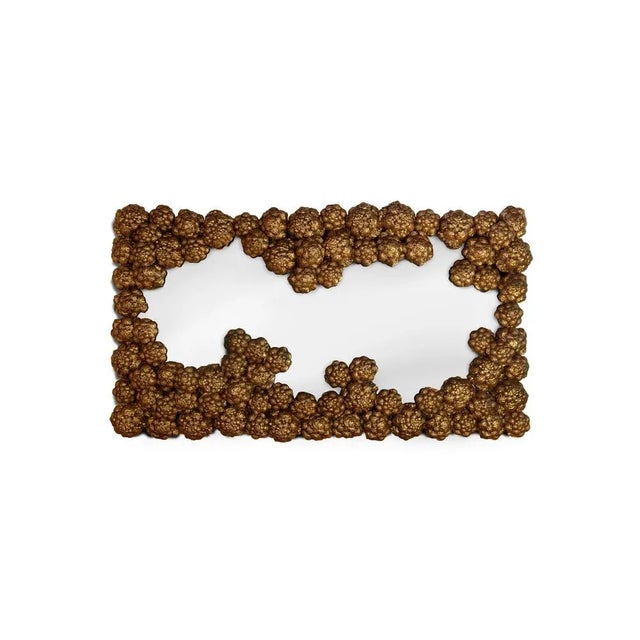 Tuna Kvarn Mirror by InsidherLand Dimensions: D 11 x W 165 x H 95 cm. Materials: Cast brass with patinated effect, clear...