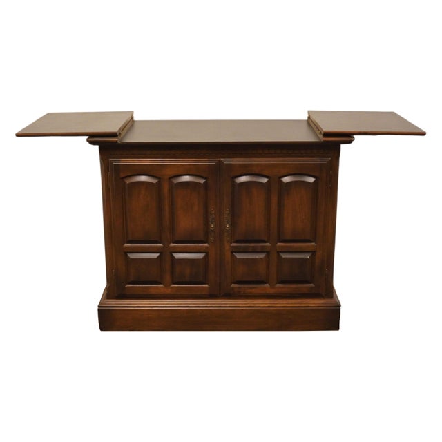 Late 20th Century Ethan Allen Classic Manor Solid Maple 63" Flip-Top Server Buffet 15-6015 For Sale - Image 5 of 12