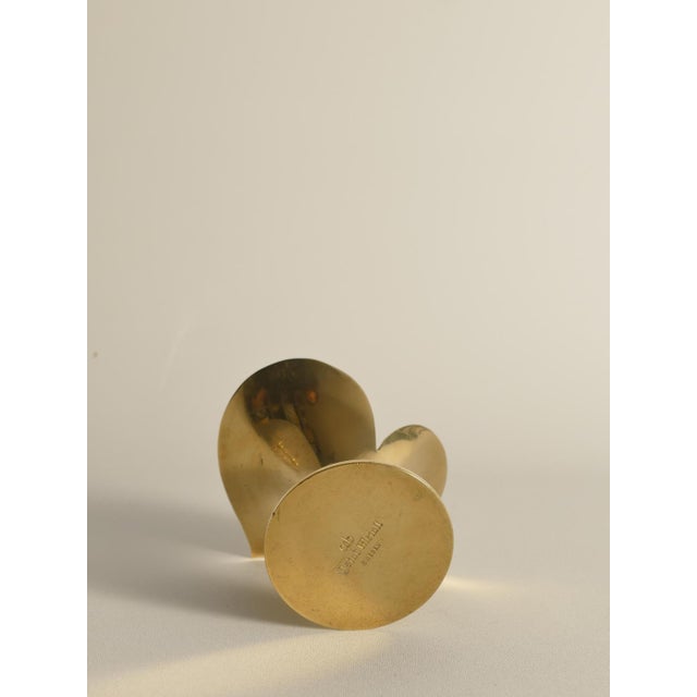 Art Deco Brass Calla Lily Candleholder by Carl-Einar Borgström for Ystad-Metall, 1939 For Sale - Image 9 of 18