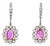 2.04 Carat Old European Cut Diamond Ruby Gold Earrings, A Pair For Sale