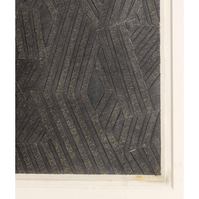 Paper Joseph L. Gardella Op Art Composition Mixed Media For Sale - Image 7 of 9