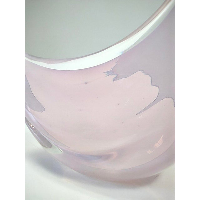Vintage Italian Pink Sommerso Murano Glass Swan by Elio Raffaeli, 1980s For Sale - Image 16 of 18