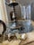 1990s Heirloom Heavy Casted Brass and Glass Hurricane Table Sconce Vintage - Pair For Sale In Naples, FL - Image 6 of 10