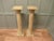 Pair of Shabby Classical Columns in Distressed Crackle Finish A Superb pair of Fluted Classical Column Pedestals, the...