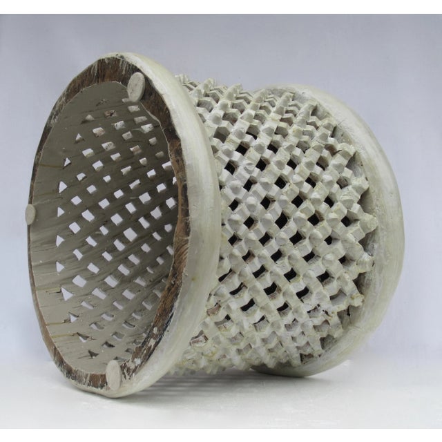 20th. Century African Moorish-Style, Hand-Carved Bemileke Stool or Table Made in Cameroon For Sale - Image 14 of 17