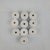 Late 20th Century 10pc Vintage Ceramic Drawer Pulls Knobs Hyacinthus Orientalis Floral White For Sale - Image 5 of 7