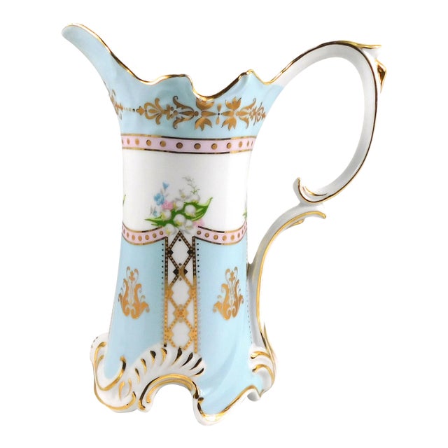 1940s Royal Danube Blue and White Pitcher For Sale
