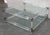 Midcentury Square Lucite Coffee Table With Chromed Metal Details For Sale - Image 4 of 9