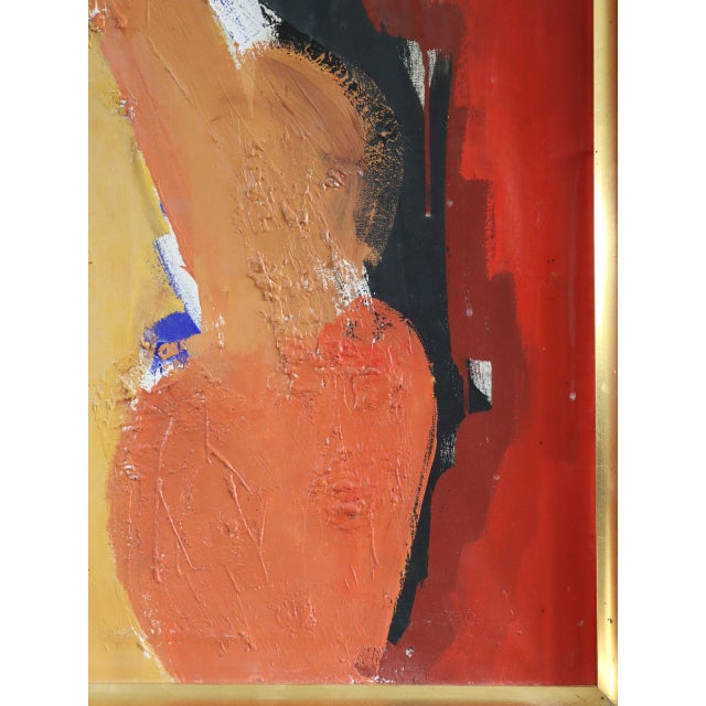 Mid-Century Modern 'Weight of Warmth' Abstract Oil Painting by Swedish Painter Hans Osswald (1919-1983), Framed For Sale - Image 13 of 14