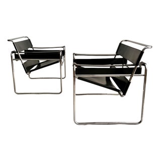 Wassily Armchairs by Marcel Breuer for Gavina, 1970s, Set of 2 For Sale