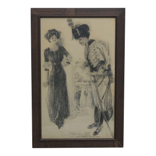 Howard Chandler Christy (1872-1952), Original Charcoal Illustration 39"x24" For Sale