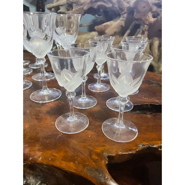 Glass Late 20th Century Jg Durand Florence Set of Crystal Bar Glasses With Ice Bucket- 28 Pieces For Sale - Image 7 of 9