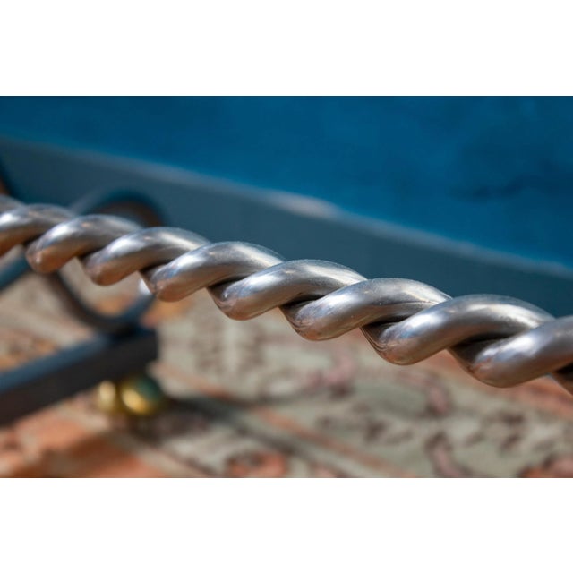 Italian Steel Psyche Mirror by Alberto Orlandi, 1970s For Sale - Image 11 of 14