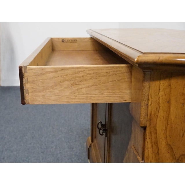 Brown Century Furniture Italian Neoclassical Tuscan Style Burled Walnut 56" Server Buffet For Sale - Image 8 of 13