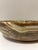 Gemstone Vintage Afghanistan Banded Calcite Bowl 14” Green & White Onyx Stone Collection MCM For Sale - Image 7 of 8