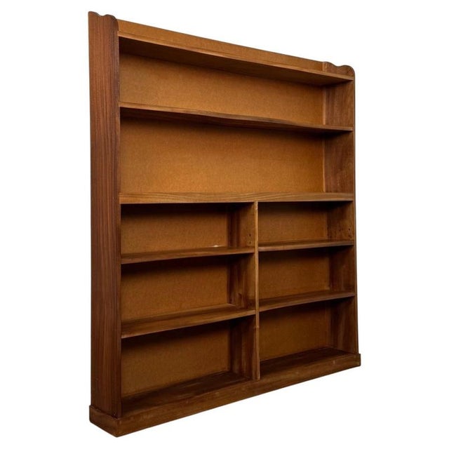 Large Antique Walnut Open Bookcase, 1900s For Sale - Image 3 of 10