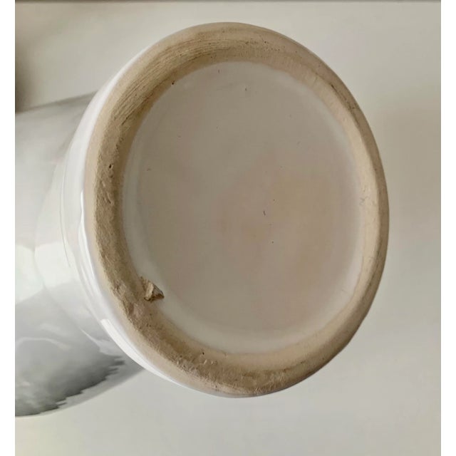 Vintage Blanc De Chine Man's Face Head White Modern Contemporary Ceramic Planter For Sale - Image 4 of 6