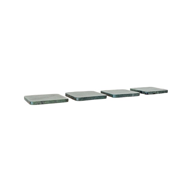 Evergreen Marble Coaster Set of 4 For Sale In Chicago - Image 6 of 11