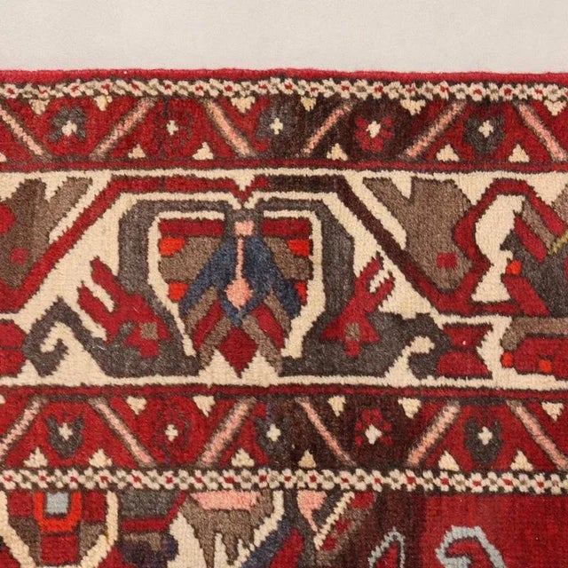 Beige Antique Heavy Knot Wool and Cotton Bakhtiari Rug For Sale - Image 8 of 10