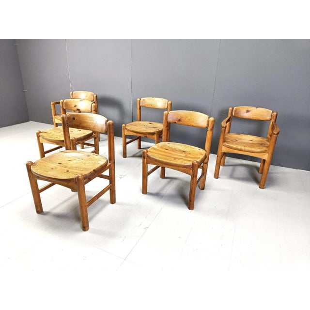 Pine Wood Dining Chairs attributed to Rainer Daumiller for Hirtshals Savvaerk, 1970s, Set of 6 For Sale - Image 4 of 13