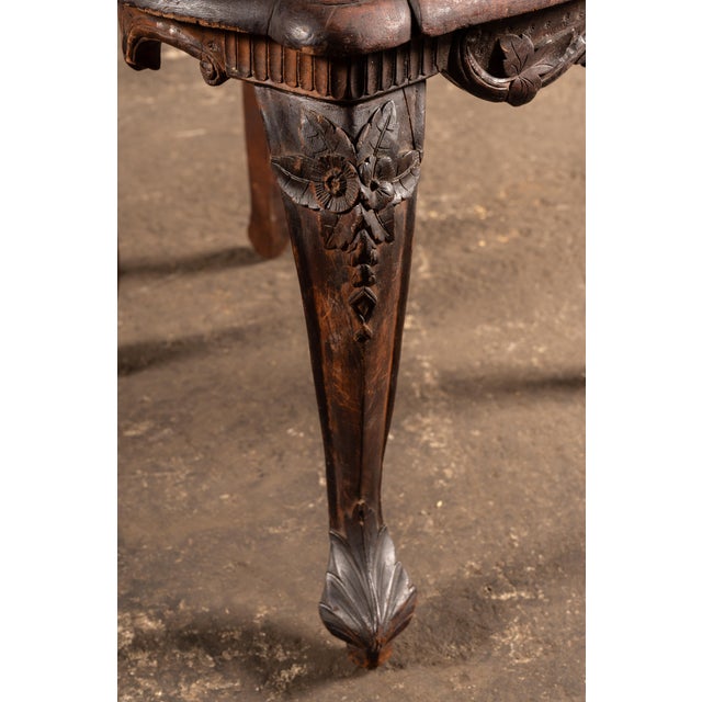 19th Century Black Forest Carved Walnut Valet Chair For Sale - Image 9 of 9