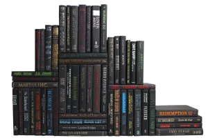 Decorative Books - Onyx & Metallic Book Wall - Set of 50 Black Books